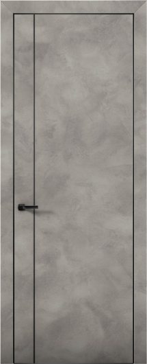 Межкомнатная дверь с экошпоном Aurum Doors Плутоний Pu 10 Бетон LOFT Black Edition — фото 1