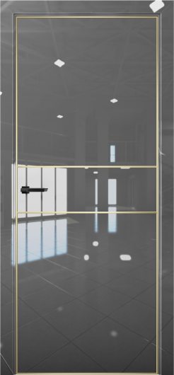 Межкомнатная дверь с экошпоном Aurum Doors Платина Pt 3 Crystall Gray Gold Edition — фото 1