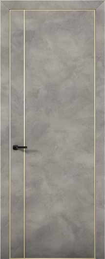 Межкомнатная дверь с экошпоном Aurum Doors Плутоний Pu 10 Бетон LOFT Gold Edition — фото 1