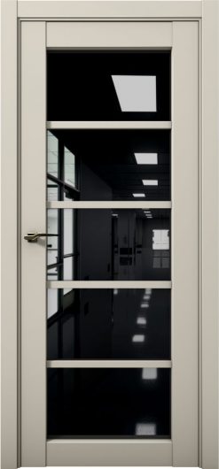 Межкомнатная дверь с экошпоном Aurum Doors Кобальт Co 23 Силк грей Черный лакобель — фото 1