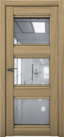 Межкомнатная дверь с экошпоном Aurum Doors Кобальт Co 24 Дуб Светлый Зеркало — фото 1