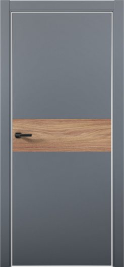 Межкомнатная дверь с экошпоном Aurum Doors Паладий Pd 5 Антрацит Al White Дуб Натуральный — фото 1