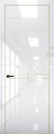 Межкомнатная дверь с экошпоном Aurum Doors Платина Pt 9 Crystall White Gold Edition — фото 1