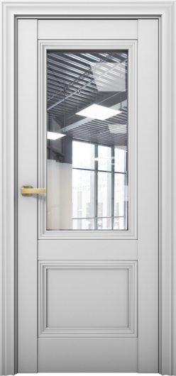Межкомнатная дверь с экошпоном Aurum Doors Кобальт Co 31 Манхэттен Прозрачное стекло — фото 1