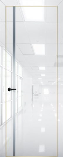 Межкомнатная дверь с экошпоном Aurum Doors Платина Pt 8 Crystall White Gold Edition Сильвер грей — фото 1