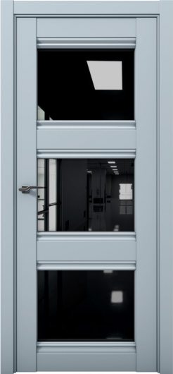 Межкомнатная дверь с экошпоном Aurum Doors Кобальт Co 24 Deep Blue Черный лакобель — фото 1
