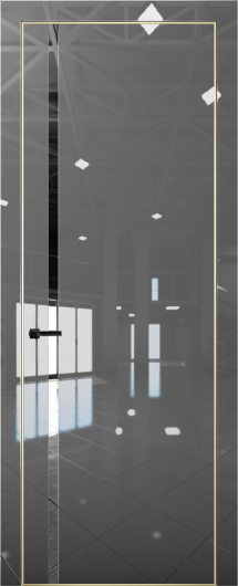 Межкомнатная дверь с экошпоном Aurum Doors Платина Pt 8 Crystall Gray Gold Edition Зеркало — фото 1