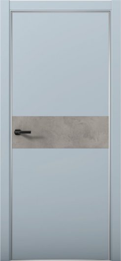 Межкомнатная дверь с экошпоном Aurum Doors Паладий Pd 5 Deep Blue Анодированная кромка Al Бетон LOFT — фото 1