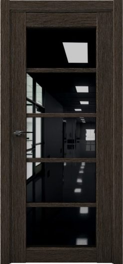 Межкомнатная дверь с экошпоном Aurum Doors Кобальт Co 23 Дуб Темный Черный лакобель — фото 1