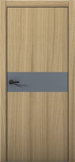 Межкомнатная дверь с экошпоном Aurum Doors Плутоний Pu 5 Дуб Светлый Black Edition Антрацит — фото 1