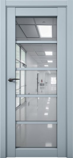 Межкомнатная дверь с экошпоном Aurum Doors Кобальт Co 23 Deep Blue Зеркало — фото 1