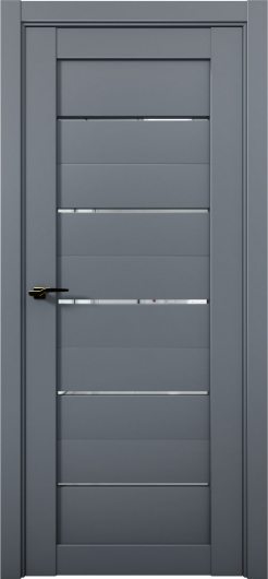 Межкомнатная дверь с экошпоном Aurum Doors Кобальт Co 1 Антрацит Зеркало — фото 1