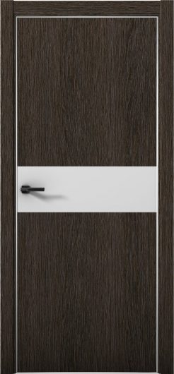 Межкомнатная дверь с экошпоном Aurum Doors Плутоний Pu 5 Дуб Темный Анодированная кромка Al Манхэттен — фото 1