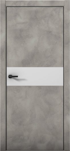 Межкомнатная дверь с экошпоном Aurum Doors Плутоний Pu 5 Бетон LOFT Black Edition Манхэттен — фото 1