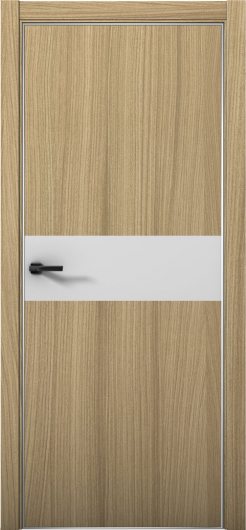 Межкомнатная дверь с экошпоном Aurum Doors Плутоний Pu 5 Дуб Светлый Анодированная кромка Al Манхэттен — фото 1