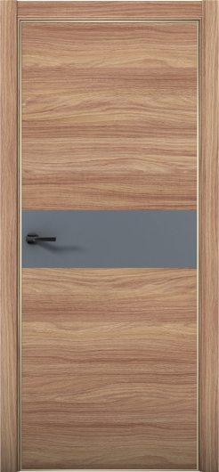 Межкомнатная дверь с экошпоном Aurum Doors Плутоний Pu 5 Дуб Натуральный Gold Edition Антрацит — фото 1