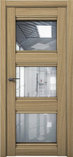 Межкомнатная дверь с экошпоном Aurum Doors Кобальт Co 24 Дуб Светлый Прозрачное зеркало — фото 1