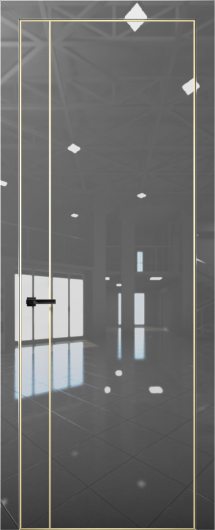 Межкомнатная дверь с экошпоном Aurum Doors Платина Pt 10 Crystall Gray Gold Edition — фото 1