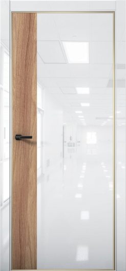 Межкомнатная дверь с экошпоном Aurum Doors Платина Pt 6 Crystall White Gold Edition Дуб Натуральный — фото 1