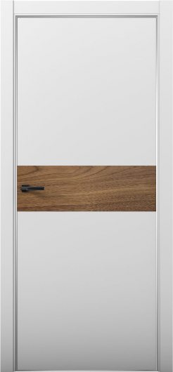 Межкомнатная дверь с экошпоном Aurum Doors Паладий Pd 5 Манхэттен Анодированная кромка Al Орех Пекан — фото 1