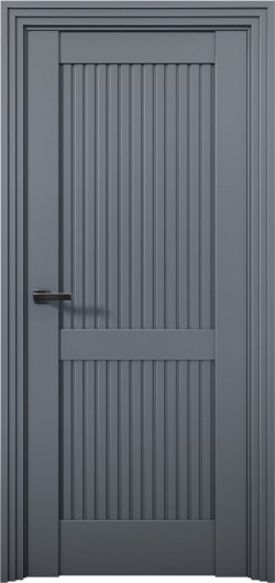 Межкомнатная дверь с экошпоном Aurum Doors Никель Ni 2 Антрацит — фото 1