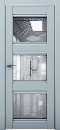 Межкомнатная дверь с экошпоном Aurum Doors Кобальт Co 24 Deep Blue Прозрачное зеркало — фото 1