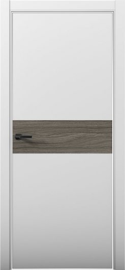 Межкомнатная дверь с экошпоном Aurum Doors Паладий Pd 5 Манхэттен Al White Дуб Миндаль — фото 1