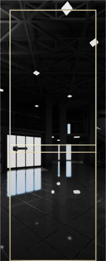 Межкомнатная дверь с экошпоном Aurum Doors Платина Pt 9 Crystall Black Gold Edition — фото 1