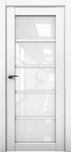 Межкомнатная дверь с экошпоном Aurum Doors Кобальт Co 23 Аляска Белый лакобель — фото 1