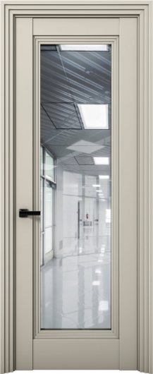Межкомнатная дверь с экошпоном Aurum Doors Кобальт Co 38 Силк грей Прозрачное зеркало — фото 1