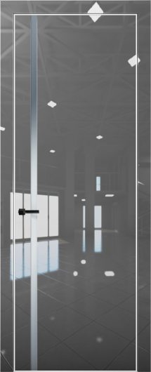 Межкомнатная дверь с экошпоном Aurum Doors Платина Pt 8 Crystall Gray Al White Сильвер грей — фото 1