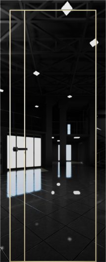 Межкомнатная дверь с экошпоном Aurum Doors Платина Pt 10 Crystall Black Gold Edition — фото 1