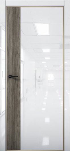 Межкомнатная дверь с экошпоном Aurum Doors Платина Pt 6 Crystall White Gold Edition Дуб Миндаль — фото 1