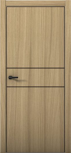 Межкомнатная дверь с экошпоном Aurum Doors Плутоний Pu 3 Дуб Светлый Black Edition — фото 1