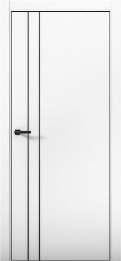 Межкомнатная дверь с экошпоном Aurum Doors Паладий Pd 4 Аляска Black Edition — фото 1
