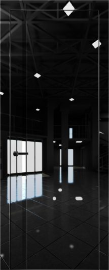 Межкомнатная дверь с экошпоном Aurum Doors Платина Pt 8 Crystall Black Black Edition Черный лакобель — фото 1