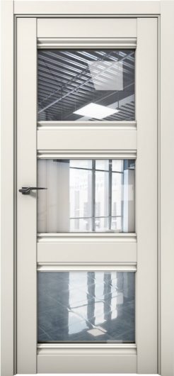 Межкомнатная дверь с экошпоном Aurum Doors Кобальт Co 24 Магнолия Прозрачное стекло — фото 1