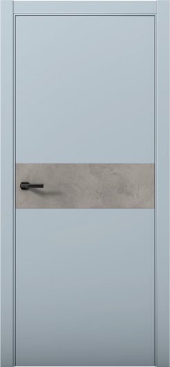 Межкомнатная дверь с экошпоном Aurum Doors Паладий Pd 5 Deep Blue Кромка ABC Бетон LOFT — фото 1
