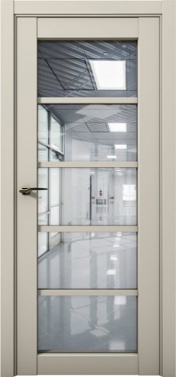 Межкомнатная дверь с экошпоном Aurum Doors Кобальт Co 23 Силк грей Прозрачное зеркало — фото 1