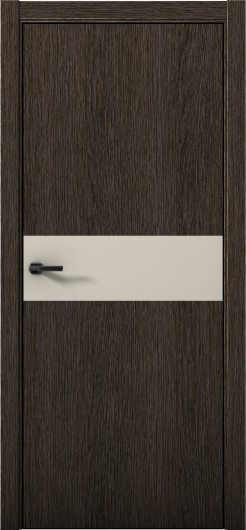 Межкомнатная дверь с экошпоном Aurum Doors Плутоний Pu 5 Дуб Темный Black Edition Силк Грей — фото 1