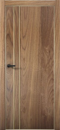 Межкомнатная дверь с экошпоном Aurum Doors Плутоний Pu 4 Орех Пекан Gold Edition — фото 1