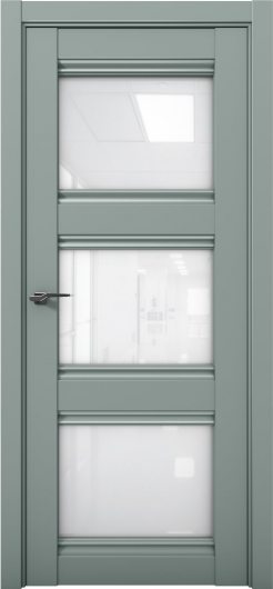Межкомнатная дверь с экошпоном Aurum Doors Кобальт Co 24 Deep Green Белый лакобель — фото 1