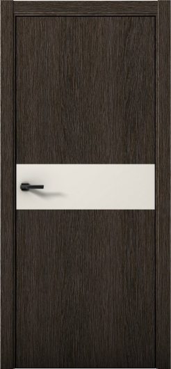 Межкомнатная дверь с экошпоном Aurum Doors Плутоний Pu 5 Дуб Темный Black Edition Магнолия — фото 1