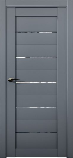 Межкомнатная дверь с экошпоном Aurum Doors Кобальт Co 1 Антрацит Прозрачное стекло — фото 1