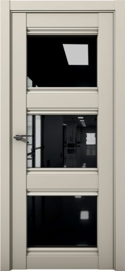 Межкомнатная дверь с экошпоном Aurum Doors Кобальт Co 24 Силк грей Черный лакобель — фото 1