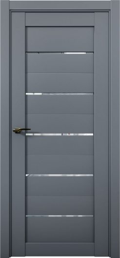 Межкомнатная дверь с экошпоном Aurum Doors Кобальт Co 1 Антрацит Прозрачное зеркало — фото 1