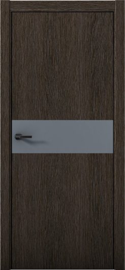 Межкомнатная дверь с экошпоном Aurum Doors Плутоний Pu 5 Дуб Темный Black Edition Антрацит — фото 1