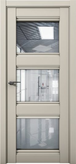 Межкомнатная дверь с экошпоном Aurum Doors Кобальт Co 24 Силк грей Прозрачное зеркало — фото 1