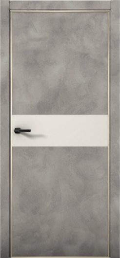 Межкомнатная дверь с экошпоном Aurum Doors Плутоний Pu 5 Бетон LOFT Gold Edition Магнолия — фото 1