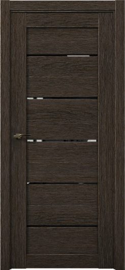 Межкомнатная дверь с экошпоном Aurum Doors Кобальт Co 1 Дуб Темный Черный лакобель — фото 1